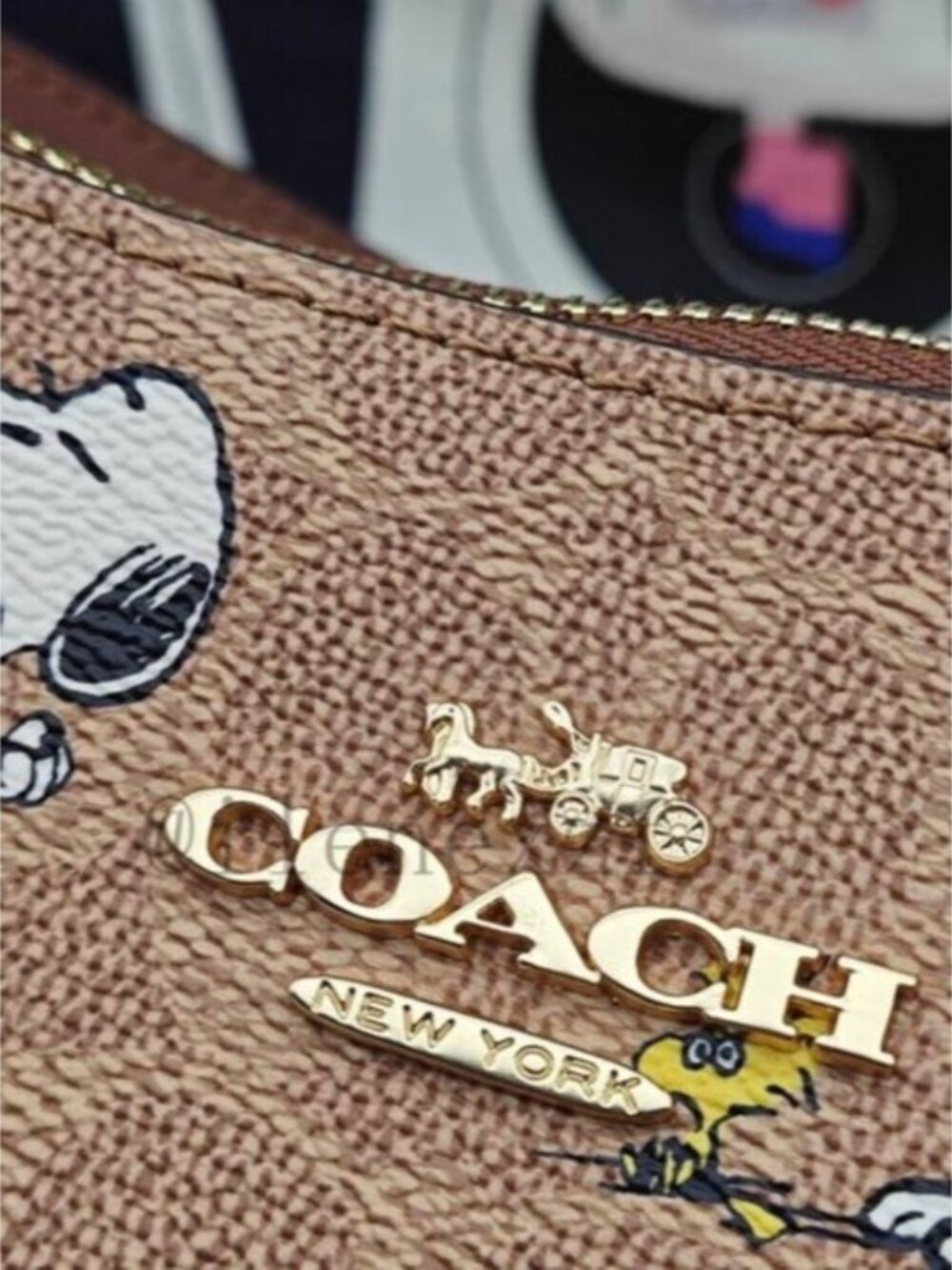 NWT Coach X Peanuts Teri Shoulder Bag In Signature Canvas With Snoopy Print - Picture 4 of 6